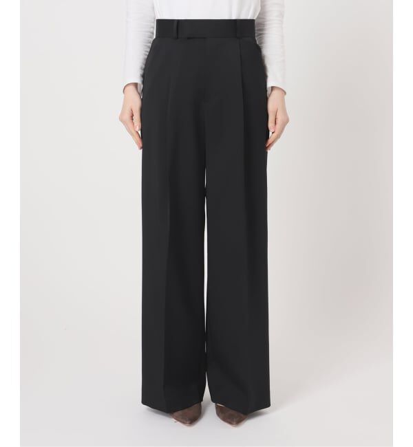 NOBLE「《追加》【洗える】エステルツイルストレッチスラックスパンツ 8」|スラックス|