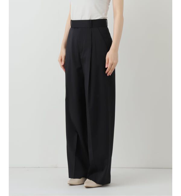 NOBLE「《追加》【洗える】エステルツイルストレッチスラックスパンツ 8」|スラックス|