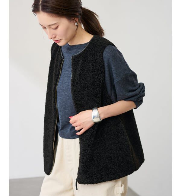 FRAMeWORK「≪追加 / 手洗い可能≫ボアベスト」|ダウンベスト・ベスト|