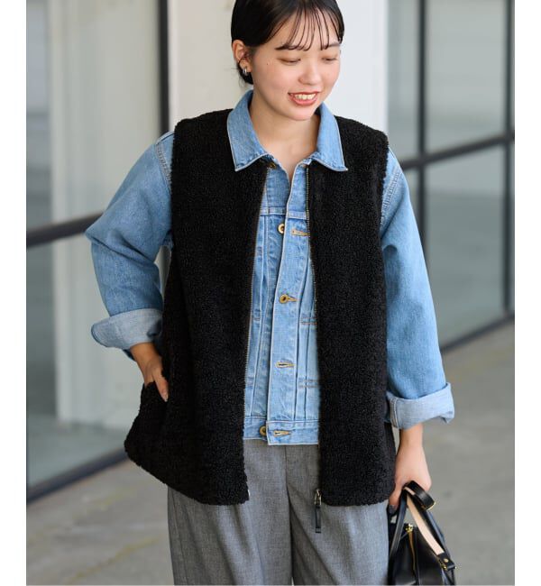 FRAMeWORK「≪追加 / 手洗い可能≫ボアベスト」|ダウンベスト・ベスト|