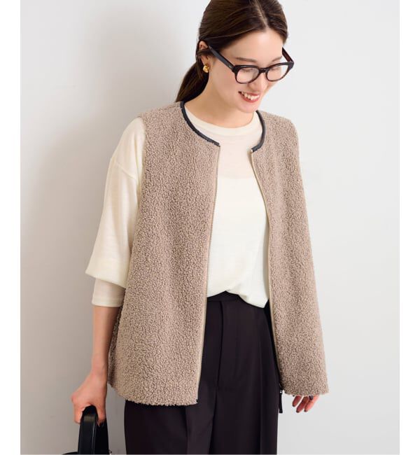 FRAMeWORK「≪追加 / 手洗い可能≫ボアベスト」|ダウンベスト・ベスト|