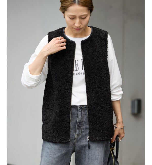 FRAMeWORK「≪追加 / 手洗い可能≫ボアベスト」|ダウンベスト・ベスト|