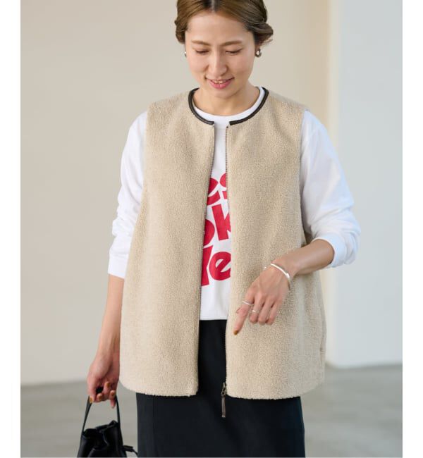 FRAMeWORK「≪追加 / 手洗い可能≫ボアベスト」|ダウンベスト・ベスト|