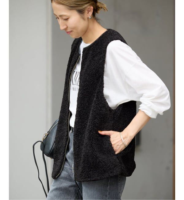 FRAMeWORK「≪追加 / 手洗い可能≫ボアベスト」|ダウンベスト・ベスト|