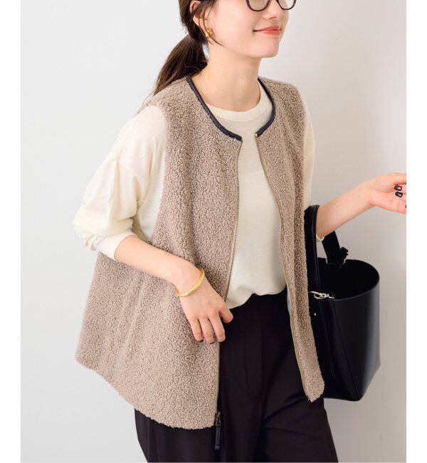 FRAMeWORK「≪追加 / 手洗い可能≫ボアベスト」|ダウンベスト・ベスト|グレーA