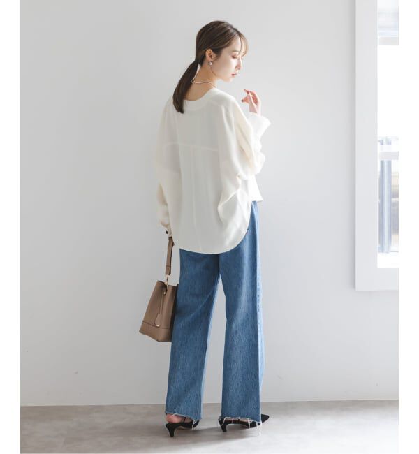 NOBLE「《追加》エステルダブルクロスカーデブラウス3」|シャツ・ブラウス|