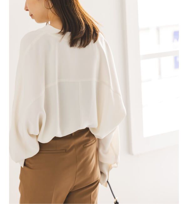 NOBLE「《追加》エステルダブルクロスカーデブラウス3」|シャツ・ブラウス|