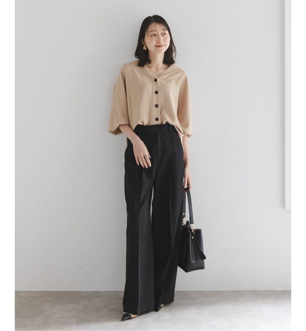 NOBLE「《追加》エステルダブルクロスカーデブラウス3」|シャツ・ブラウス|