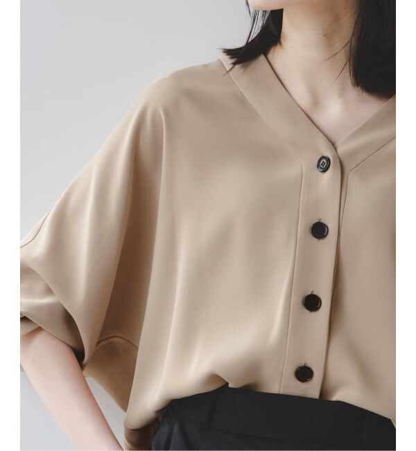 NOBLE「《追加》エステルダブルクロスカーデブラウス3」|シャツ・ブラウス|