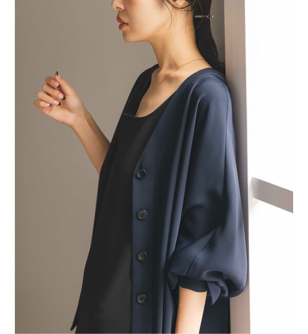 NOBLE「《追加》エステルダブルクロスカーデブラウス3」|シャツ・ブラウス|