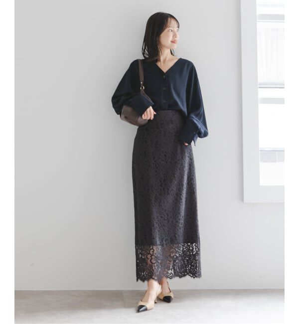 NOBLE「《追加》エステルダブルクロスカーデブラウス3」|シャツ・ブラウス|