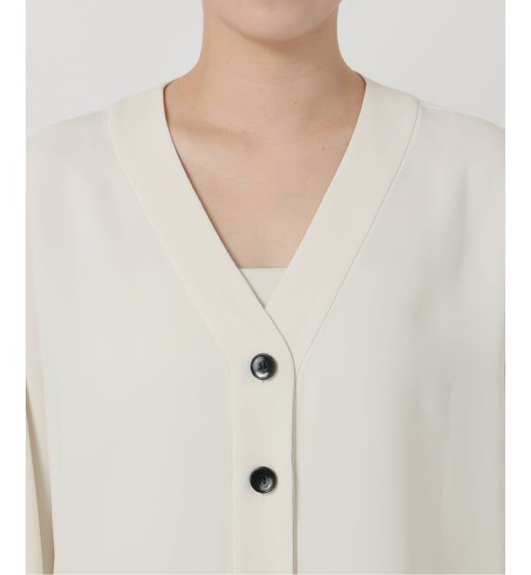 NOBLE「《追加》エステルダブルクロスカーデブラウス3」|シャツ・ブラウス|