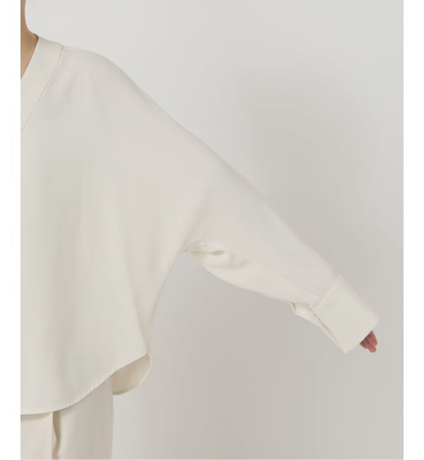 NOBLE「《追加》エステルダブルクロスカーデブラウス3」|シャツ・ブラウス|