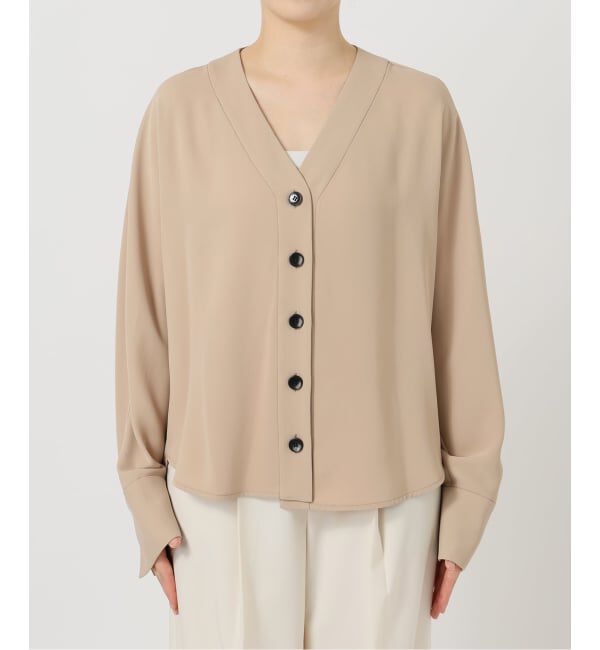 NOBLE「《追加》エステルダブルクロスカーデブラウス3」|シャツ・ブラウス|