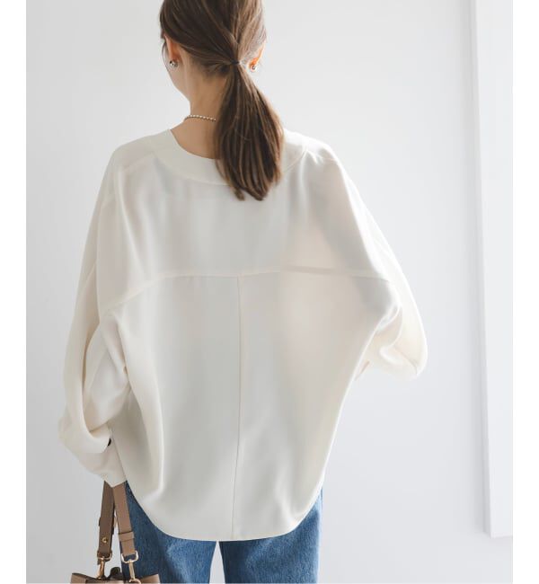 NOBLE「《追加》エステルダブルクロスカーデブラウス3」|シャツ・ブラウス|