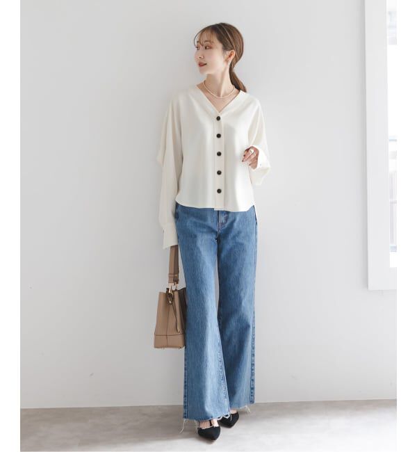 NOBLE「《追加》エステルダブルクロスカーデブラウス3」|シャツ・ブラウス|