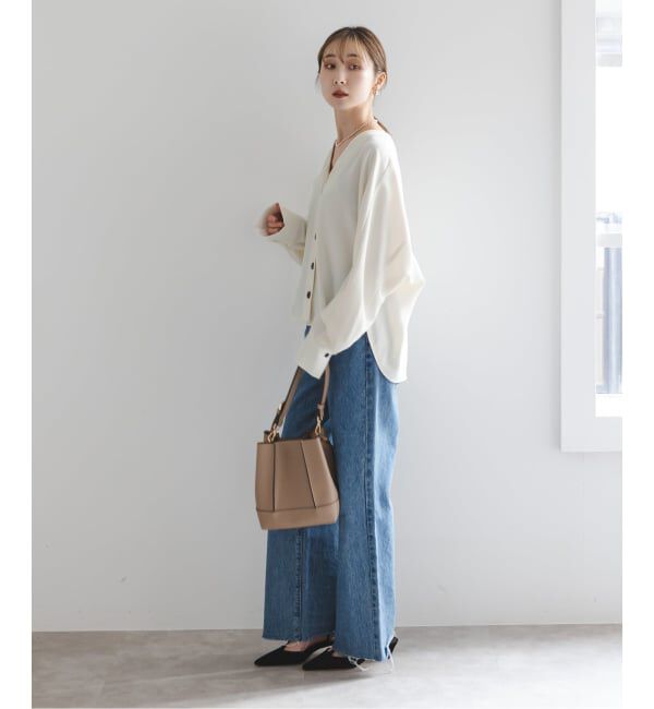 NOBLE「《追加》エステルダブルクロスカーデブラウス3」|シャツ・ブラウス|