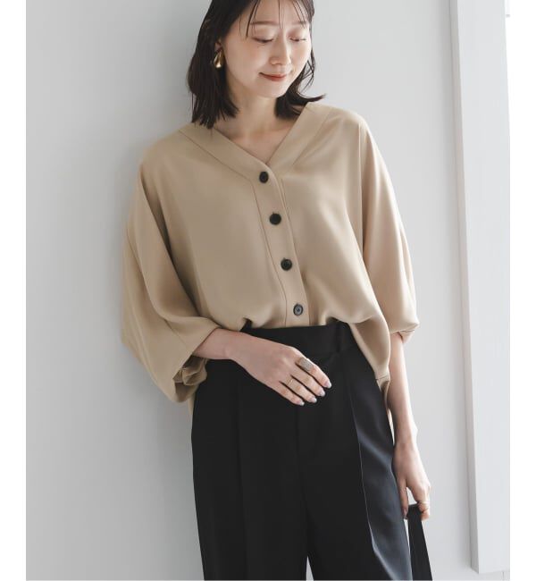 NOBLE「《追加》エステルダブルクロスカーデブラウス3」|シャツ・ブラウス|