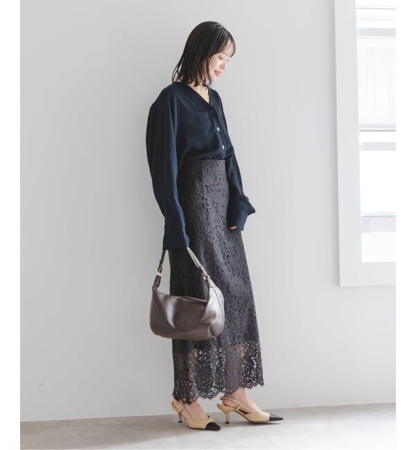 NOBLE「《追加》エステルダブルクロスカーデブラウス3」|シャツ・ブラウス|