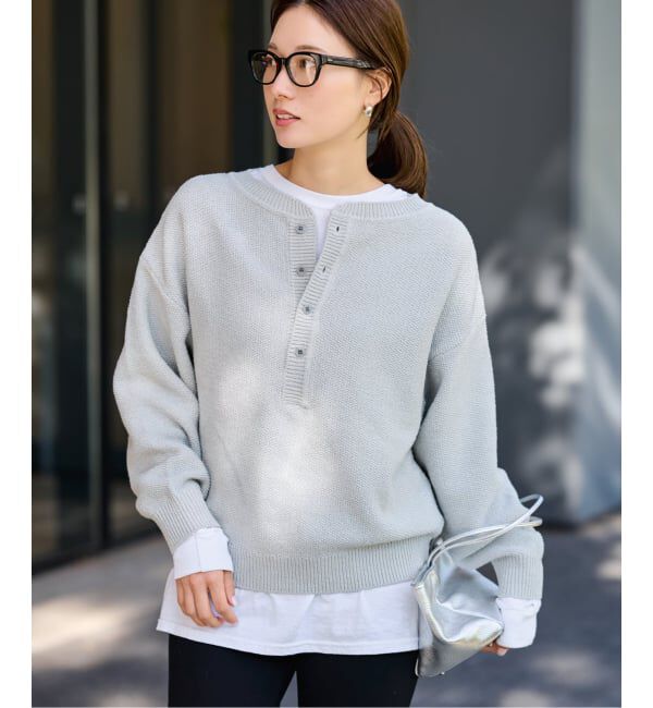 FRAMeWORK「≪追加≫カノコ2WAYヘンリーニット 2」|ニット・セーター|グレーB