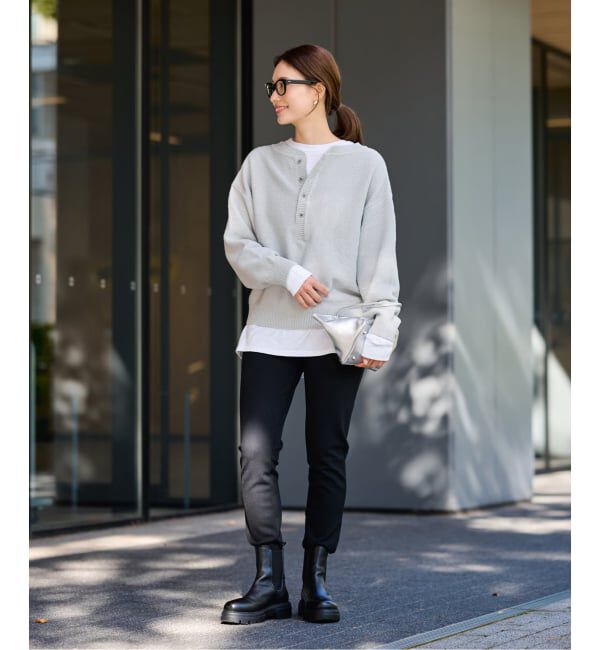 FRAMeWORK「≪追加≫カノコ2WAYヘンリーニット 2」|ニット・セーター|