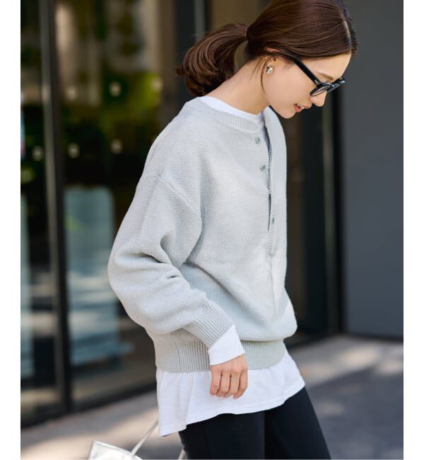 FRAMeWORK「≪追加≫カノコ2WAYヘンリーニット 2」|ニット・セーター|