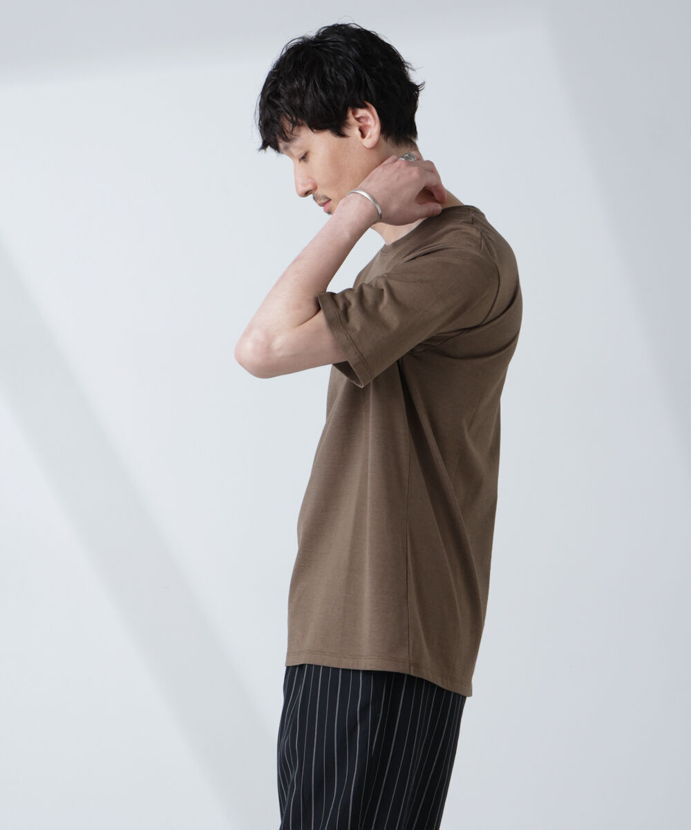 nano･universe「ソラーロライトストレッチクルーネックTシャツ(セットアップ可)」|Tシャツ・カットソー|