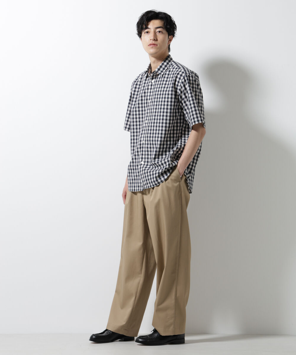 nano･universe「オリジナルギンガムシャツ 半袖」|シャツ・ブラウス|