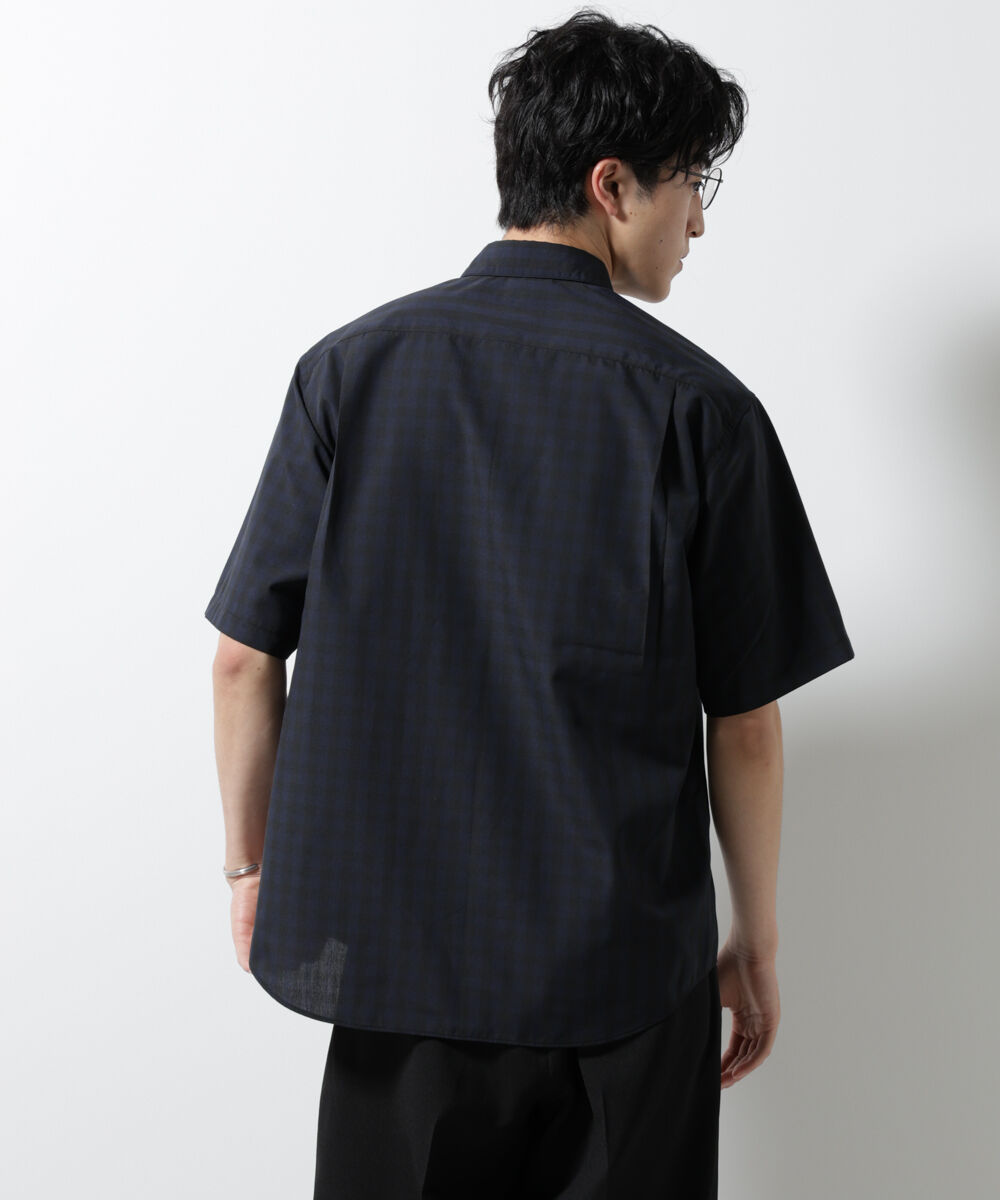 nano･universe「オリジナルギンガムシャツ 半袖」|シャツ・ブラウス|