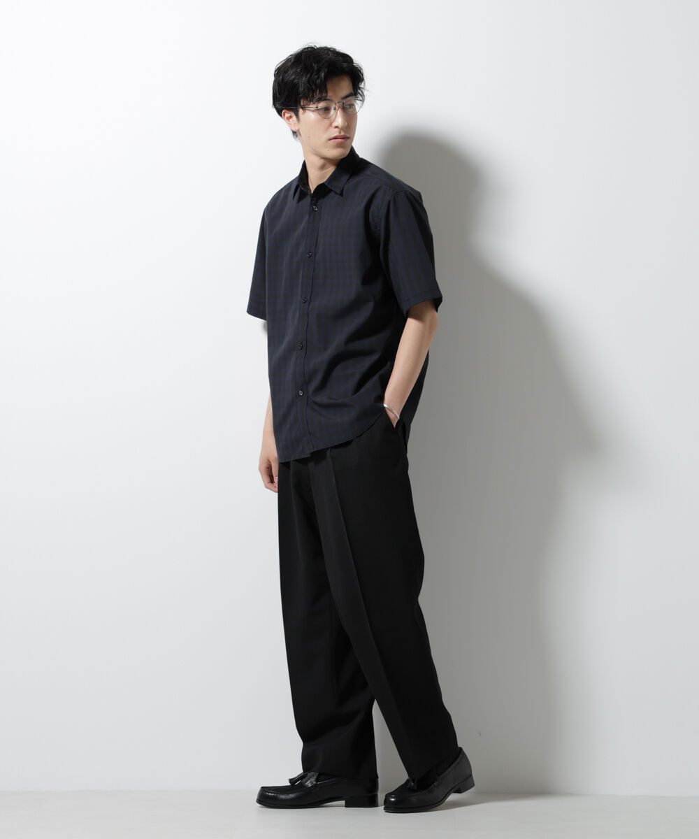 nano･universe「オリジナルギンガムシャツ 半袖」|シャツ・ブラウス|