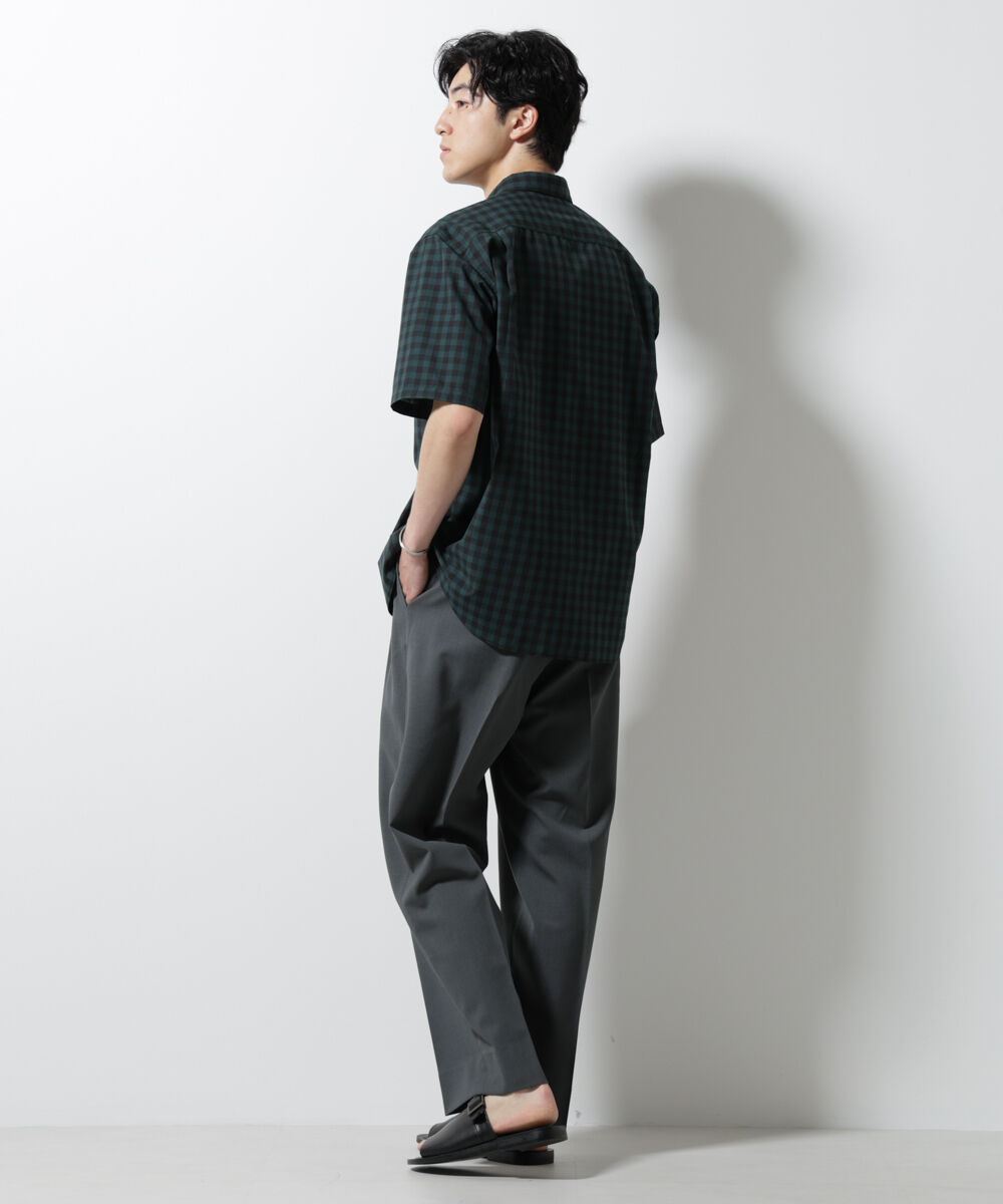 nano･universe「オリジナルギンガムシャツ 半袖」|シャツ・ブラウス|