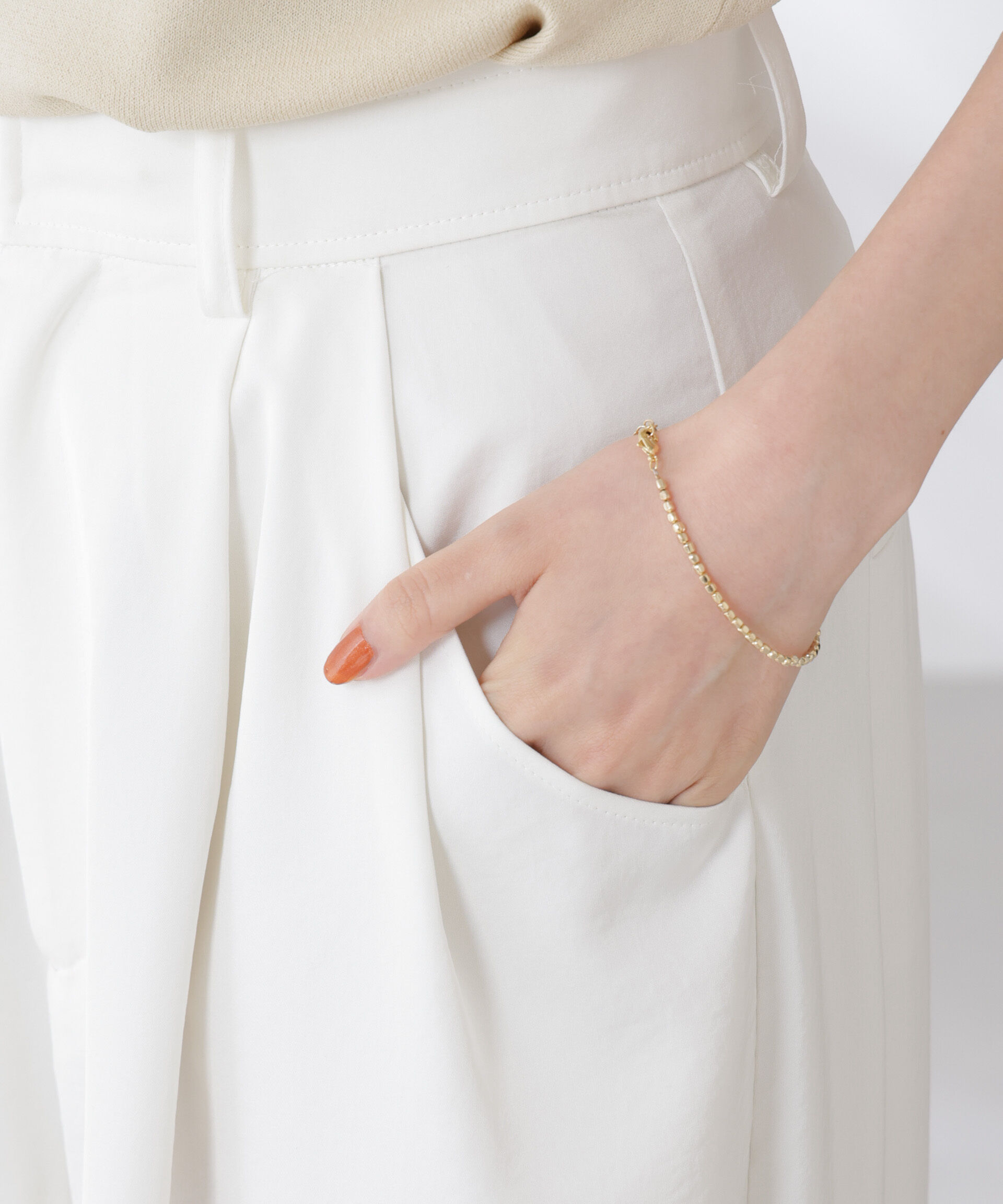 nano･universe「メタルビーズブレスレット」|ブレスレット・バングル|ゴールド