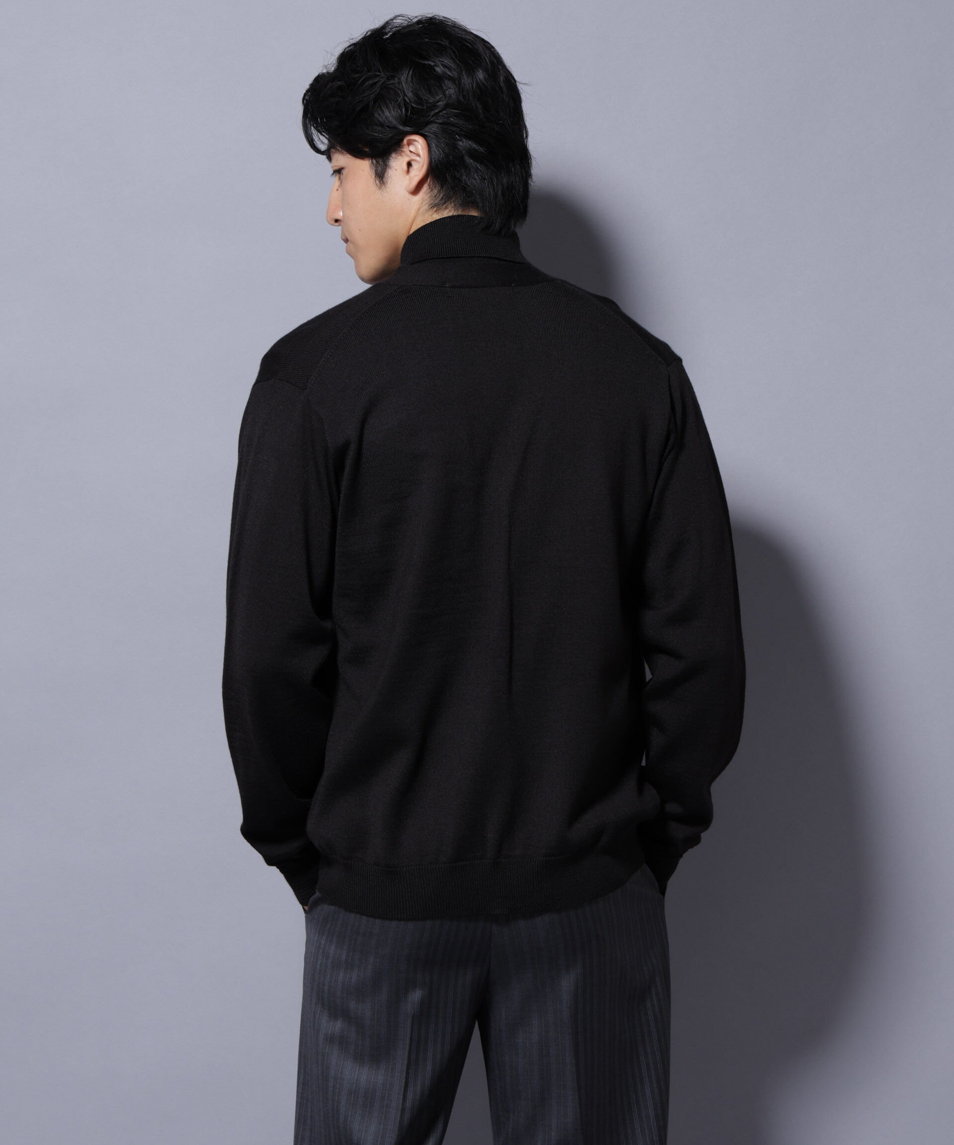 nano･universe「タスマニアミックスベーシックカーディガン」|ニット・セーター|