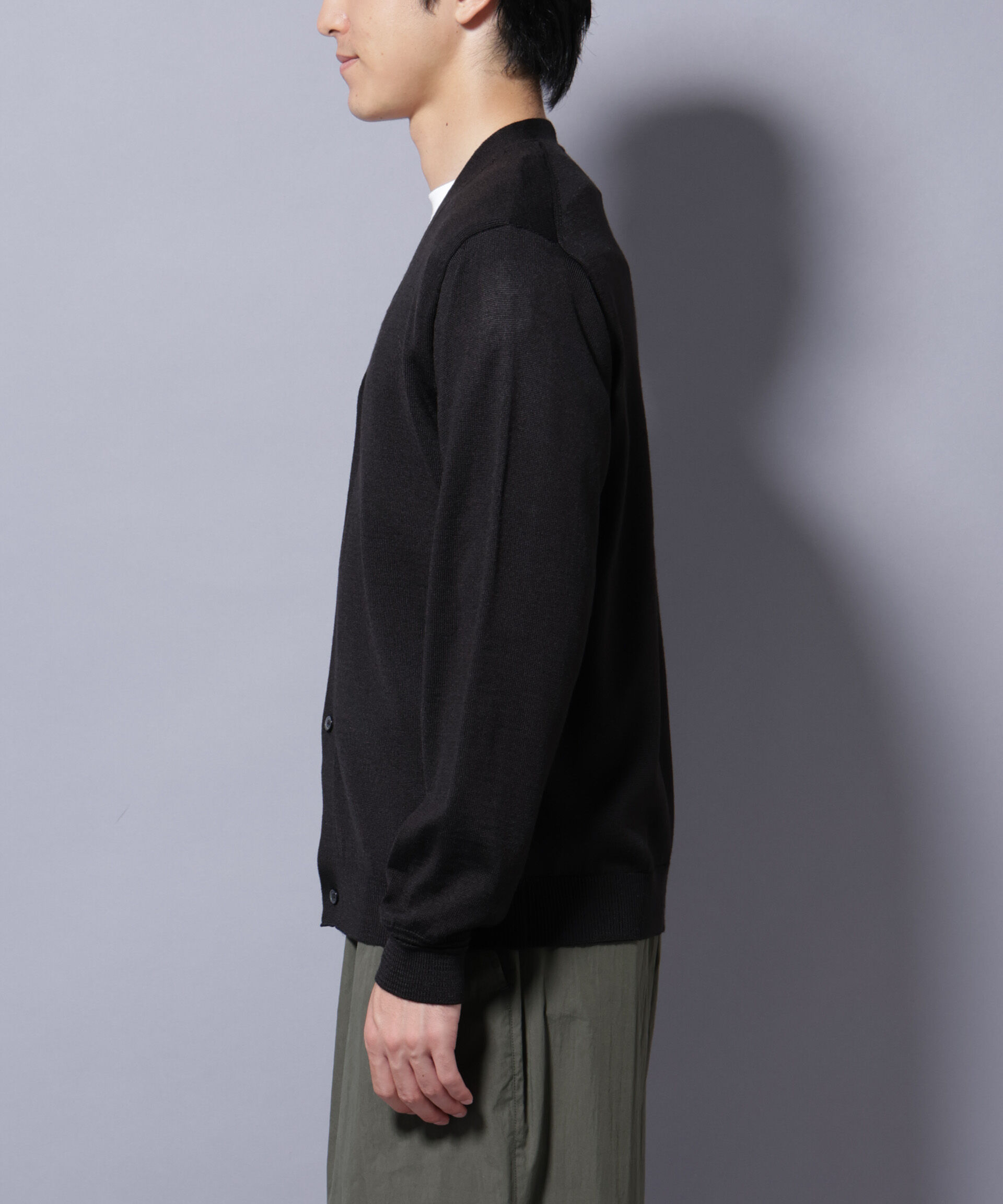 nano･universe「タスマニアミックスベーシックカーディガン」|ニット・セーター|