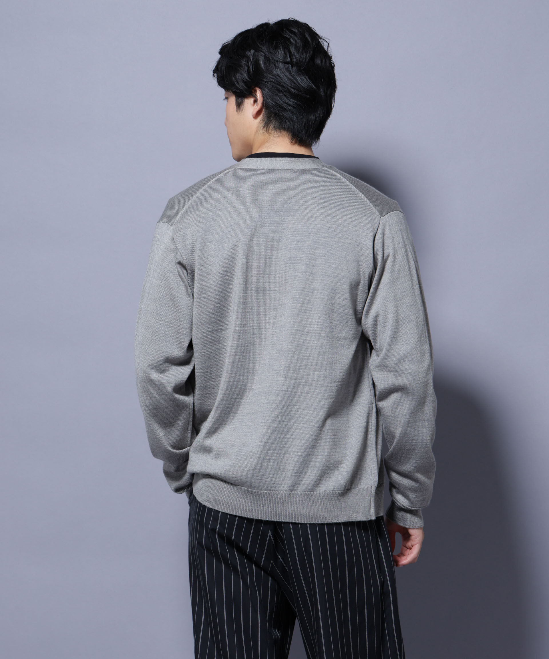 nano･universe「タスマニアミックスベーシックカーディガン」|ニット・セーター|