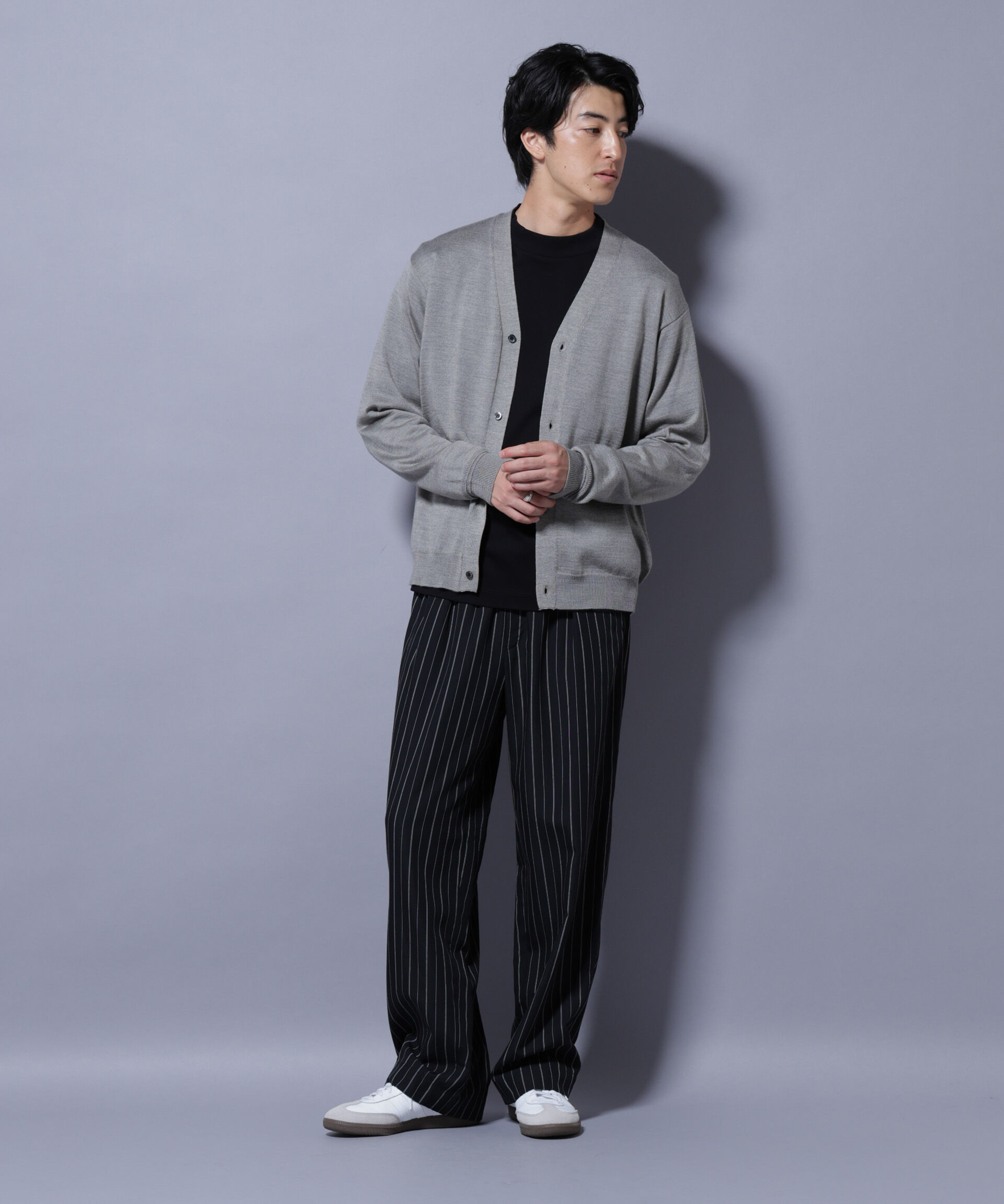 nano･universe「タスマニアミックスベーシックカーディガン」|ニット・セーター|