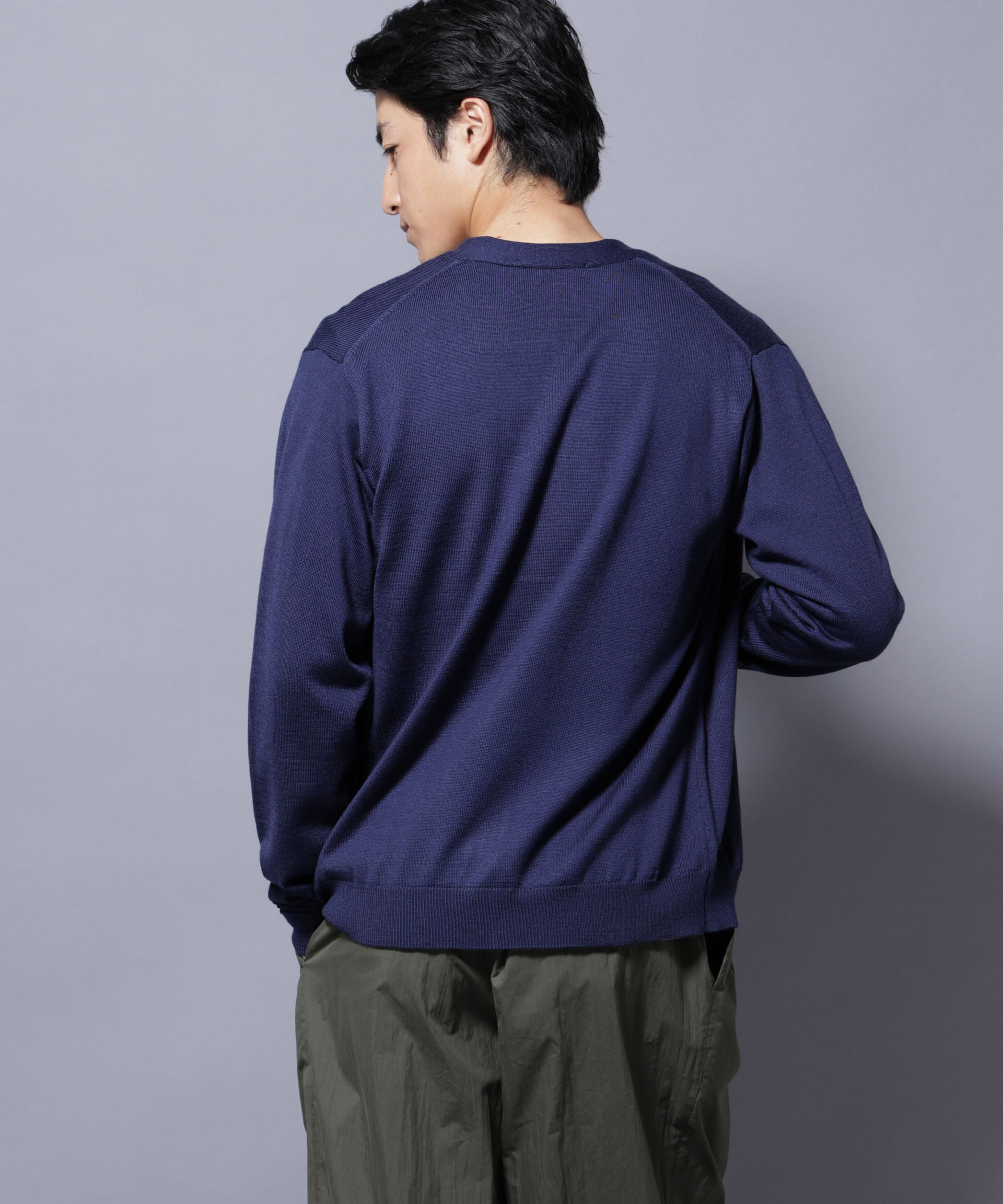 nano･universe「タスマニアミックスベーシックカーディガン」|ニット・セーター|