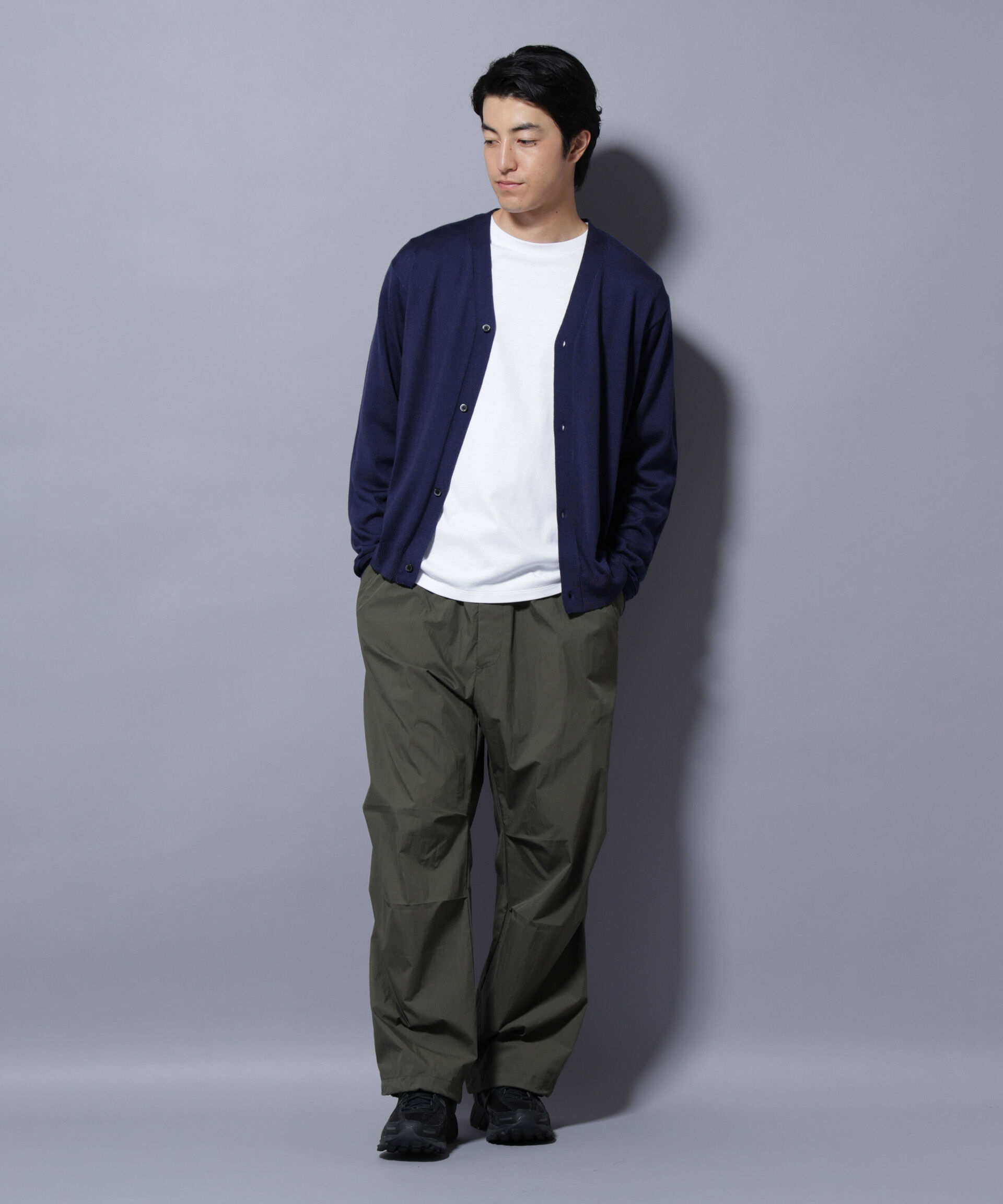 nano･universe「タスマニアミックスベーシックカーディガン」|ニット・セーター|