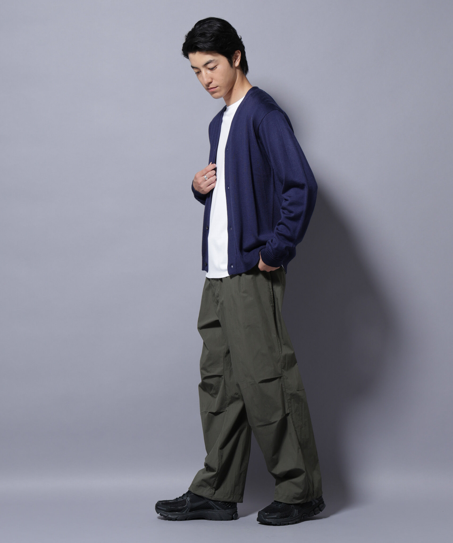 nano･universe「タスマニアミックスベーシックカーディガン」|ニット・セーター|