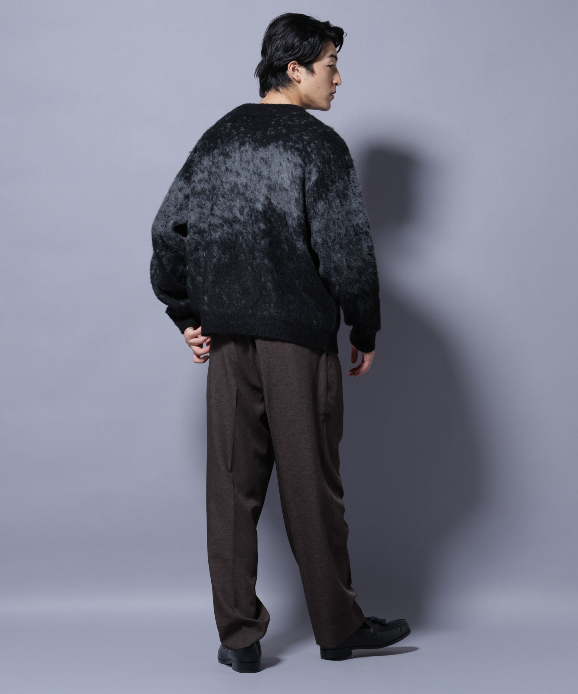 nano･universe「アート柄クルーネックニット1 シックカラー」|ニット・セーター|