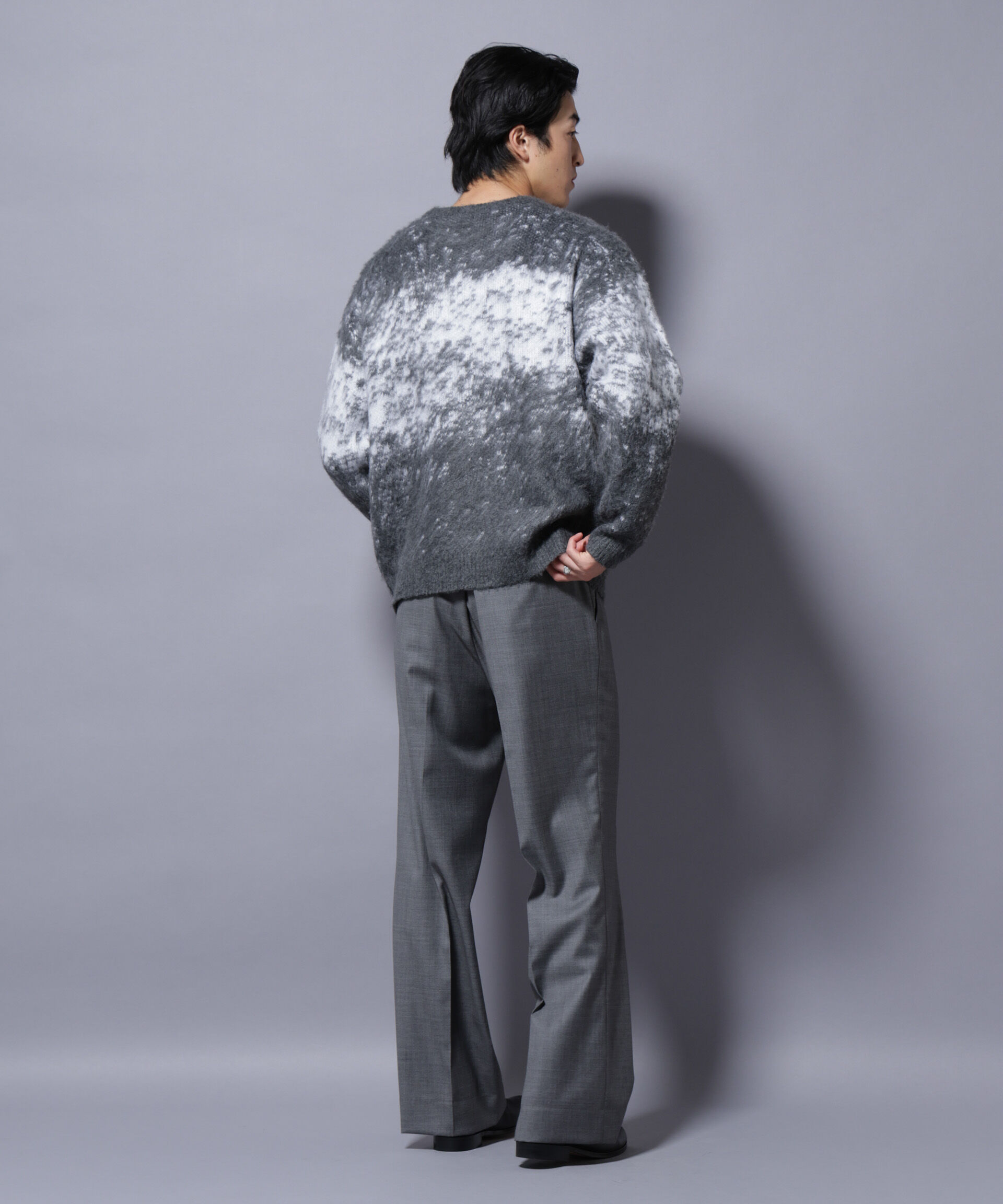 nano･universe「アート柄クルーネックニット1 シックカラー」|ニット・セーター|