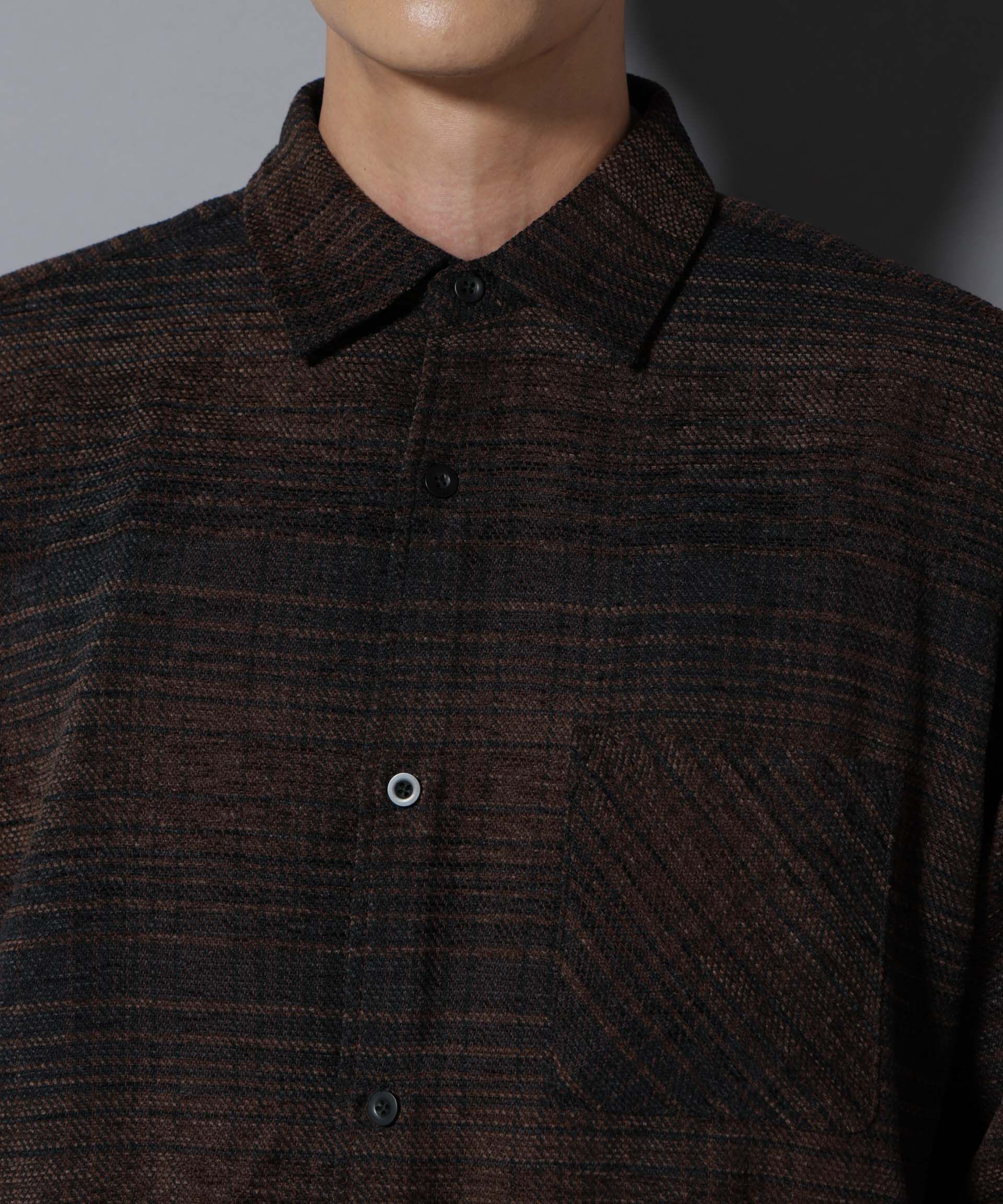 nano･universe「モールチェックシャツ 長袖」|シャツ・ブラウス|