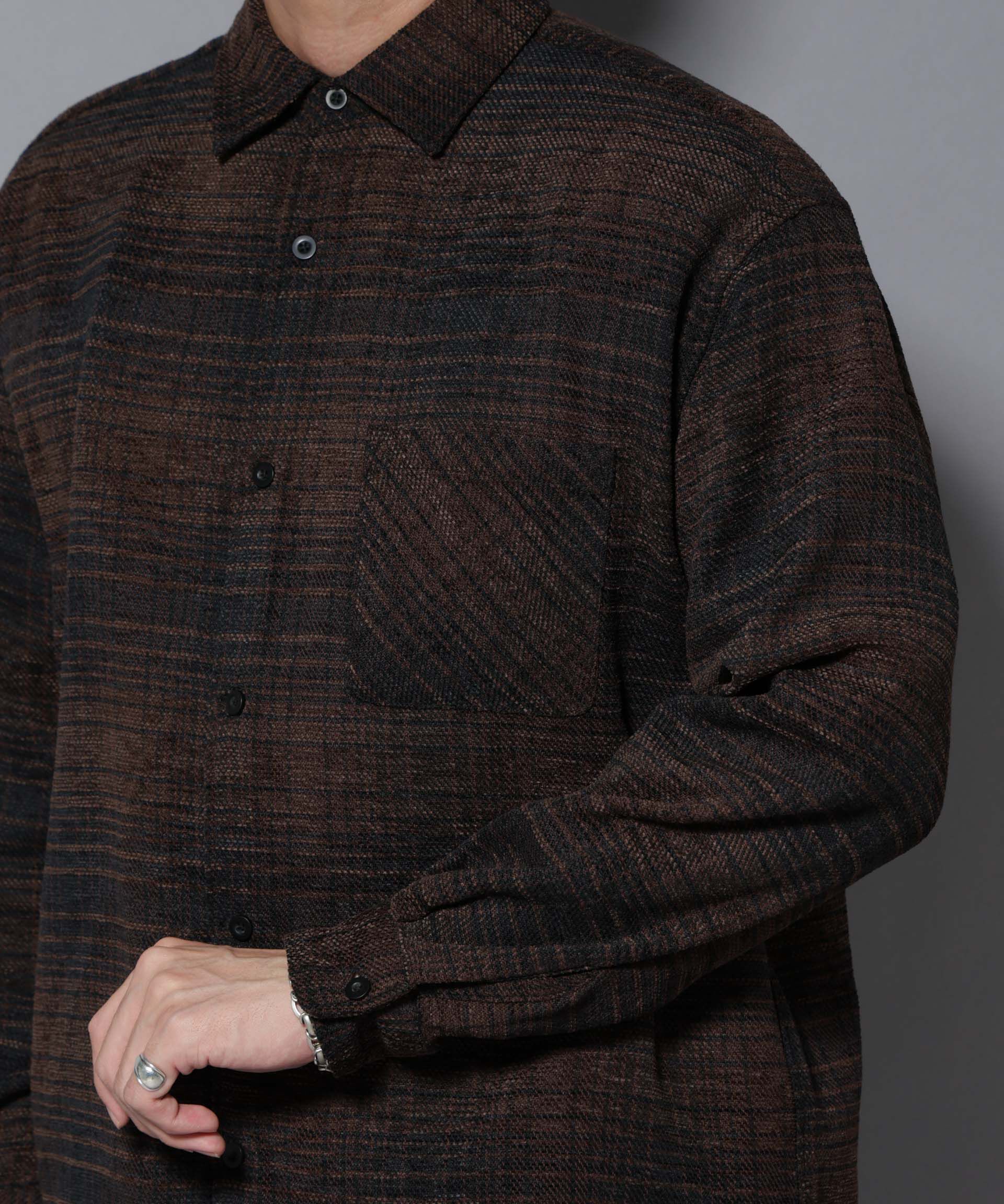 nano･universe「モールチェックシャツ 長袖」|シャツ・ブラウス|