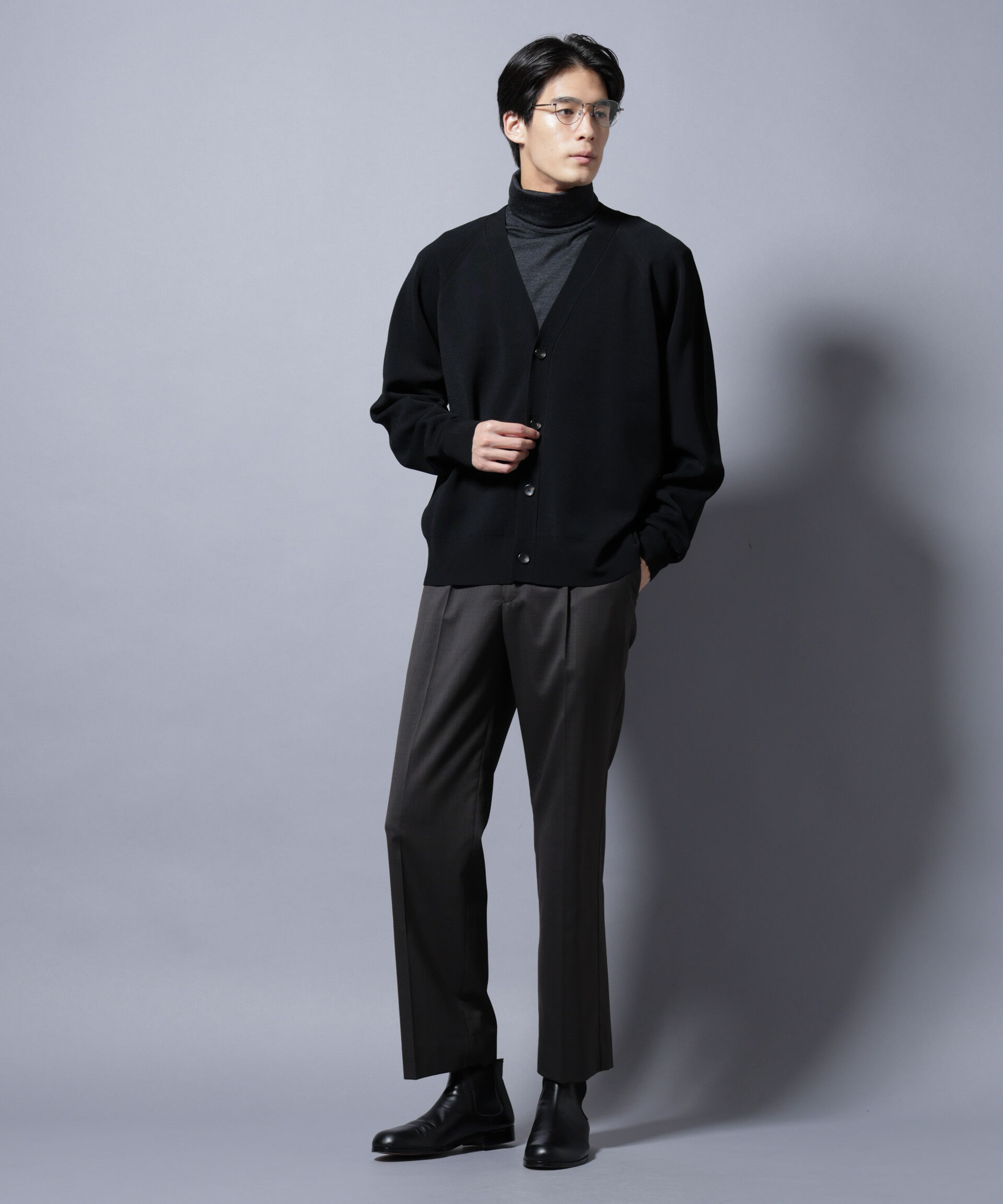 nano･universe「ELITE 7 FUNCTION W-FACE カーディガン」|ニット・セーター|