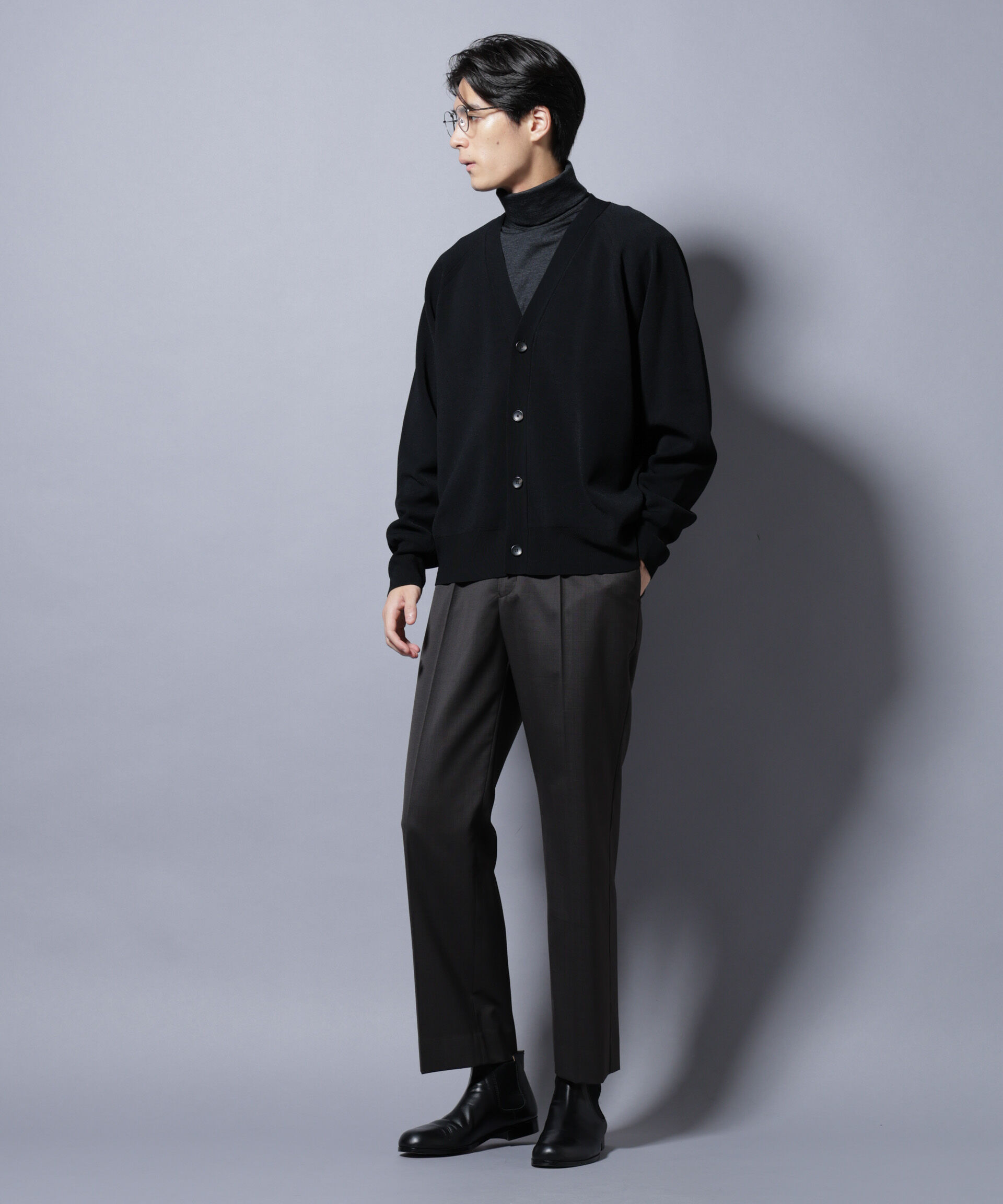 nano･universe「ELITE 7 FUNCTION W-FACE カーディガン」|ニット・セーター|