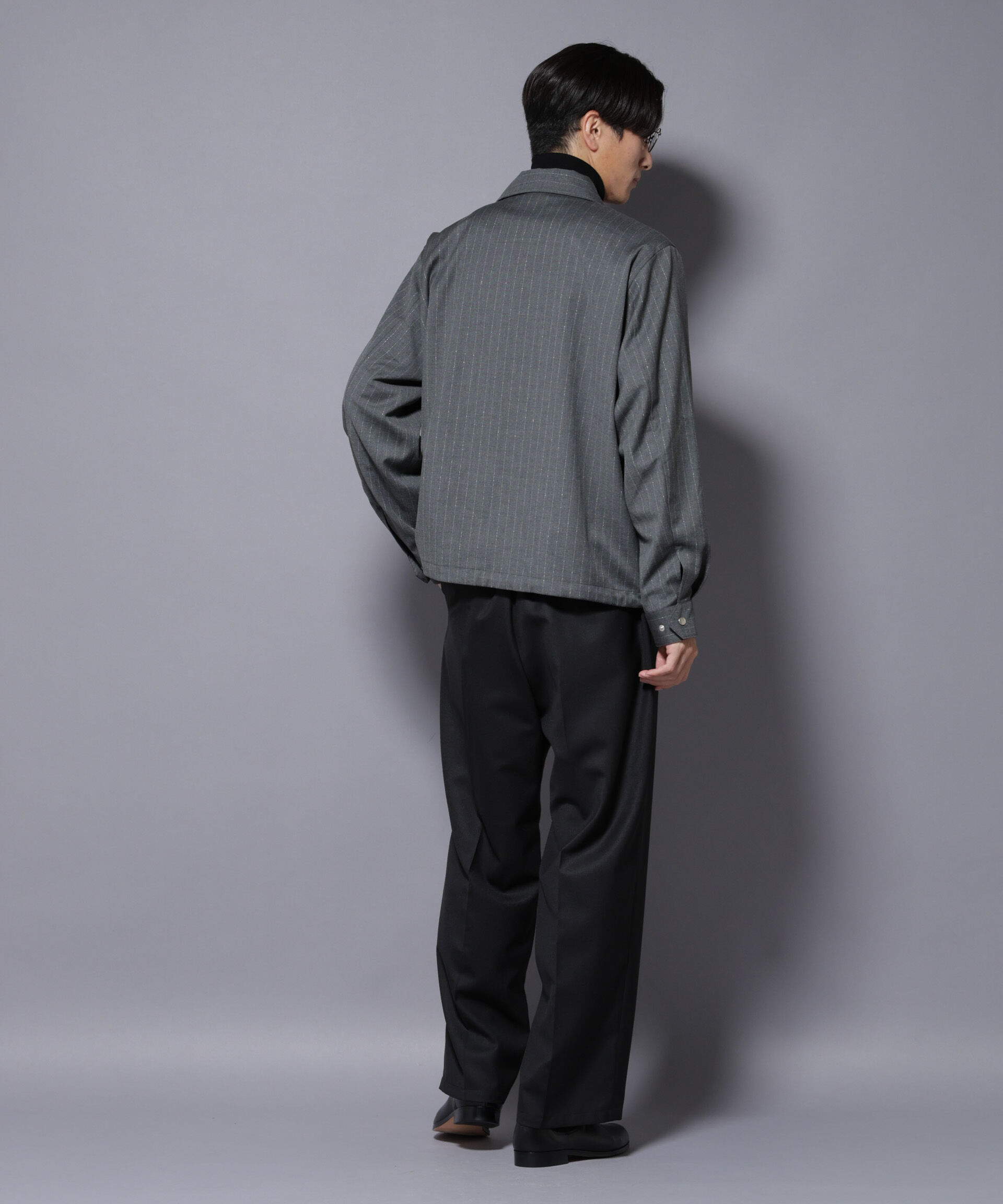 nano･universe「DELEGANTE エアリーサキソニーコーチジャケット」|ブルゾン・スタジャン|