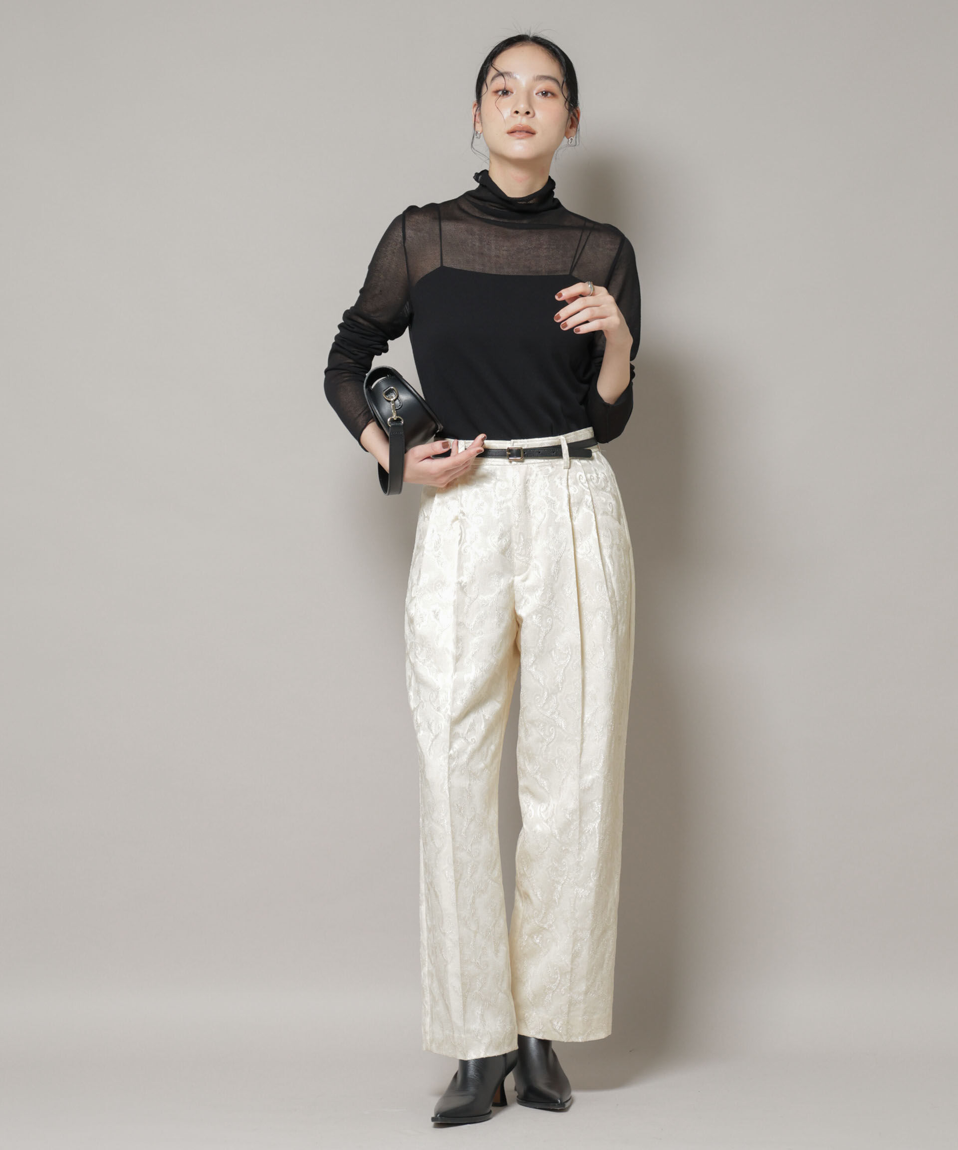 nano･universe「ジャガードタックパンツ」|チノ|