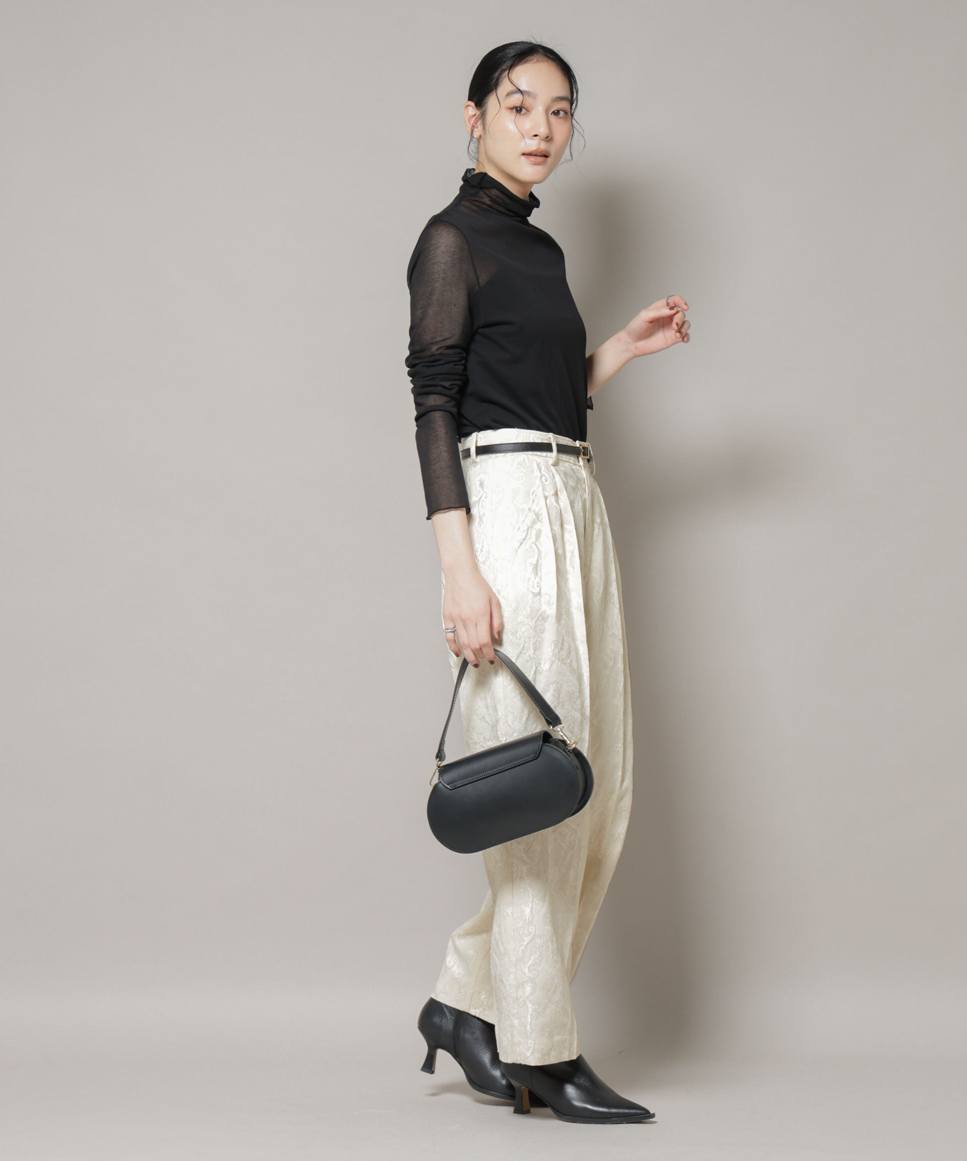 nano･universe「ジャガードタックパンツ」|チノ|