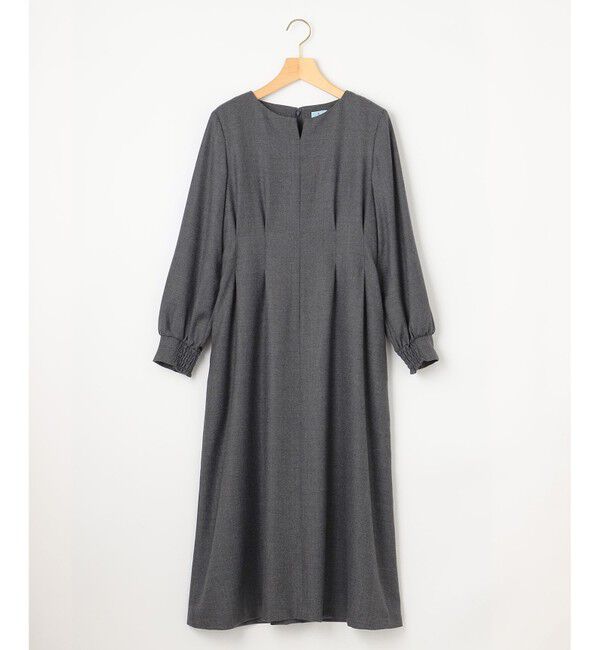 組曲「ウールジョーゼット スリットネックワンピース」|ワンピース|
