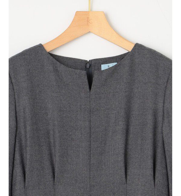 組曲「ウールジョーゼット スリットネックワンピース」|ワンピース|